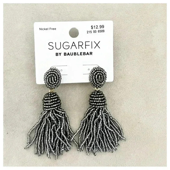 Sugarfix by Baublebar l Silver Beaded Drop Earrings 25 - Picture 1 of 2